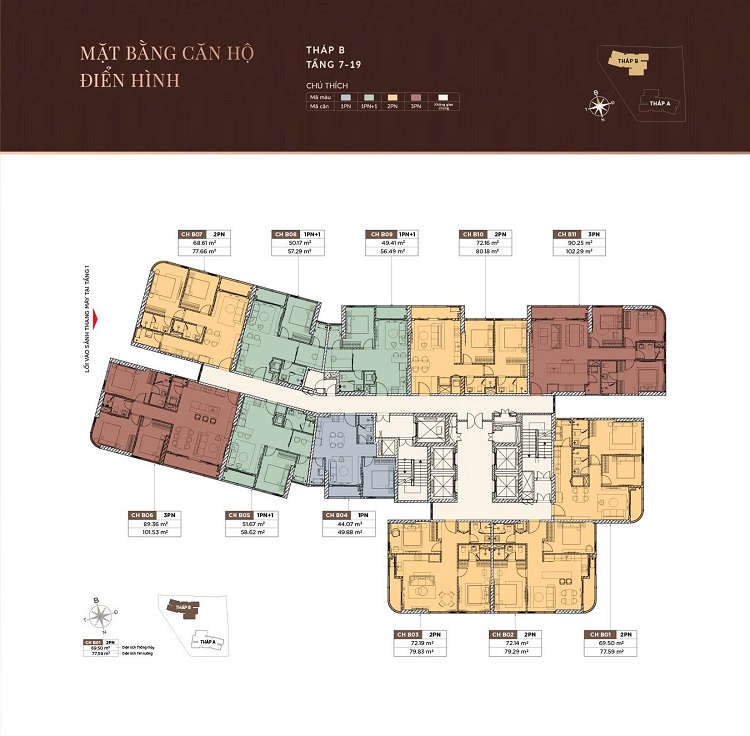 MẶT BẰNG THÁP B