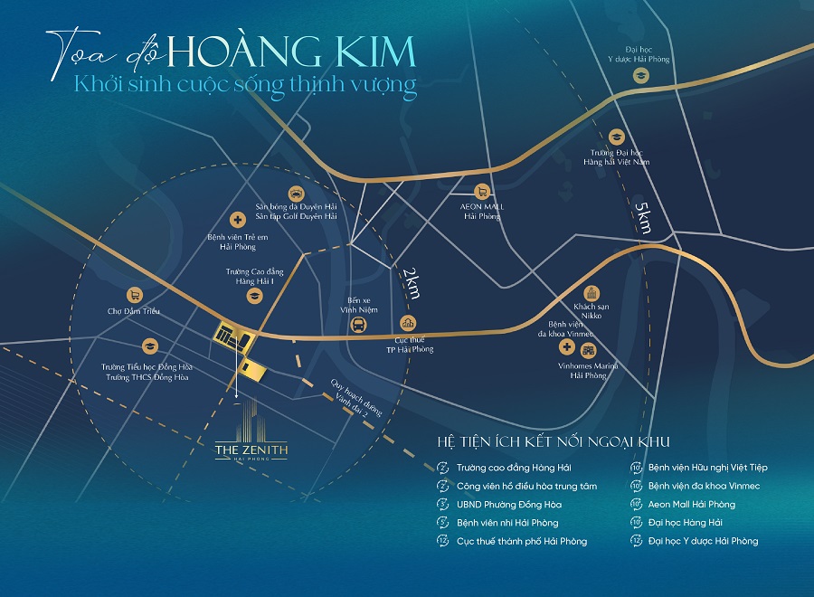SO DO VI TRI DU AN THE ZENITH HAI PHONG